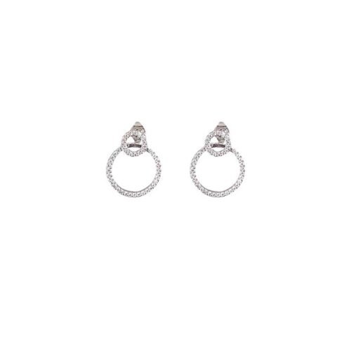 Micro Pave Zircon Circle Stud Earrings for Women - Image 6