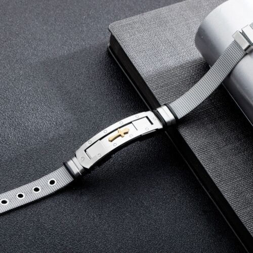 Stainless Steel Cross Wristband For Men - Image 2