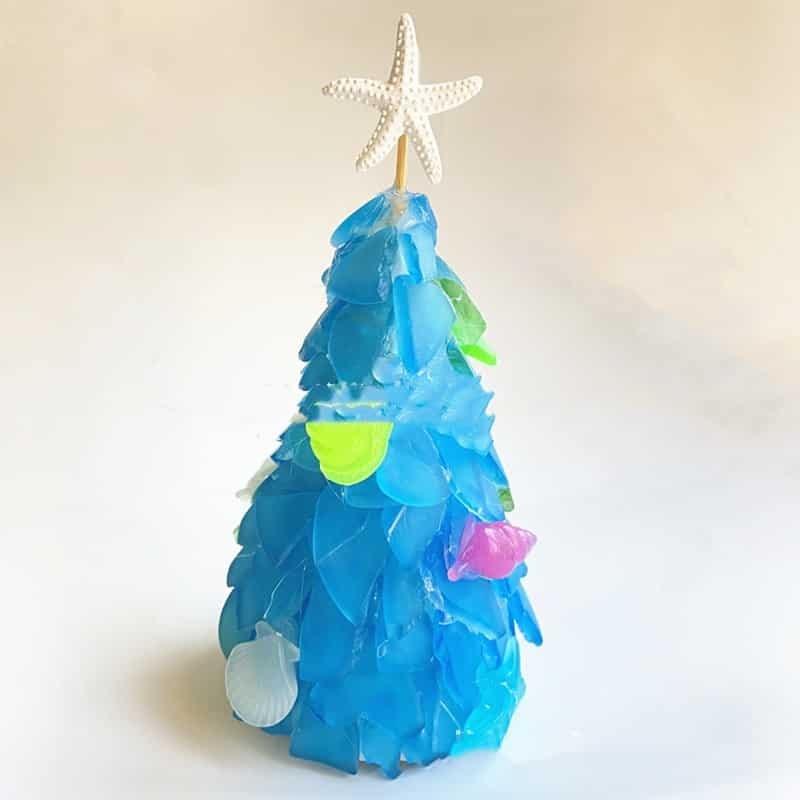 DIY Christmas Decoration Blue Christmas Tree Glass Creative Unique Decoration - Image 2