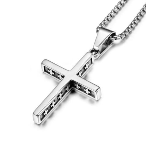 unisex stainless steel cross